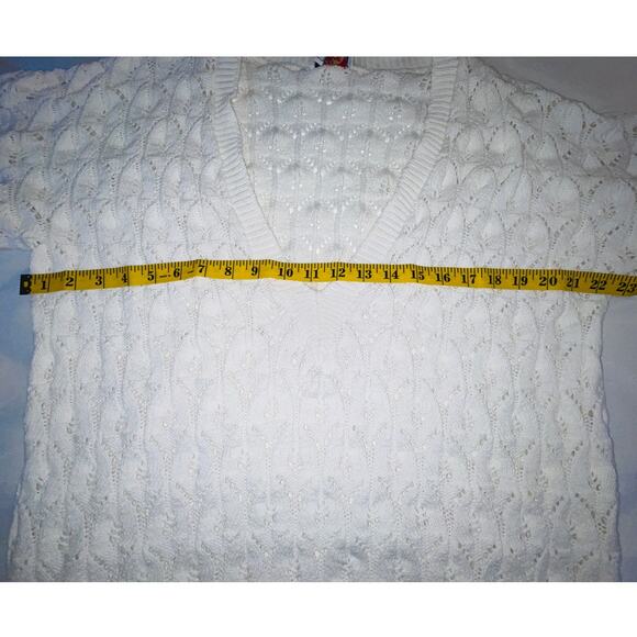 Vintage Cape Isle Knitters Open Knit V-Neck - Women's Size L - Made in USA - Picture 6 of 7